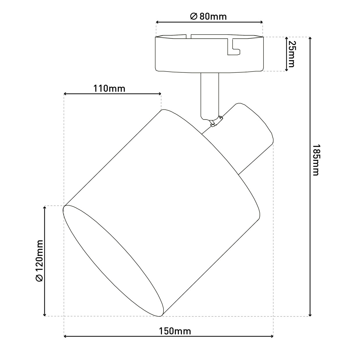 näve  Spotserie Maron 1 Spot braun Bild 10