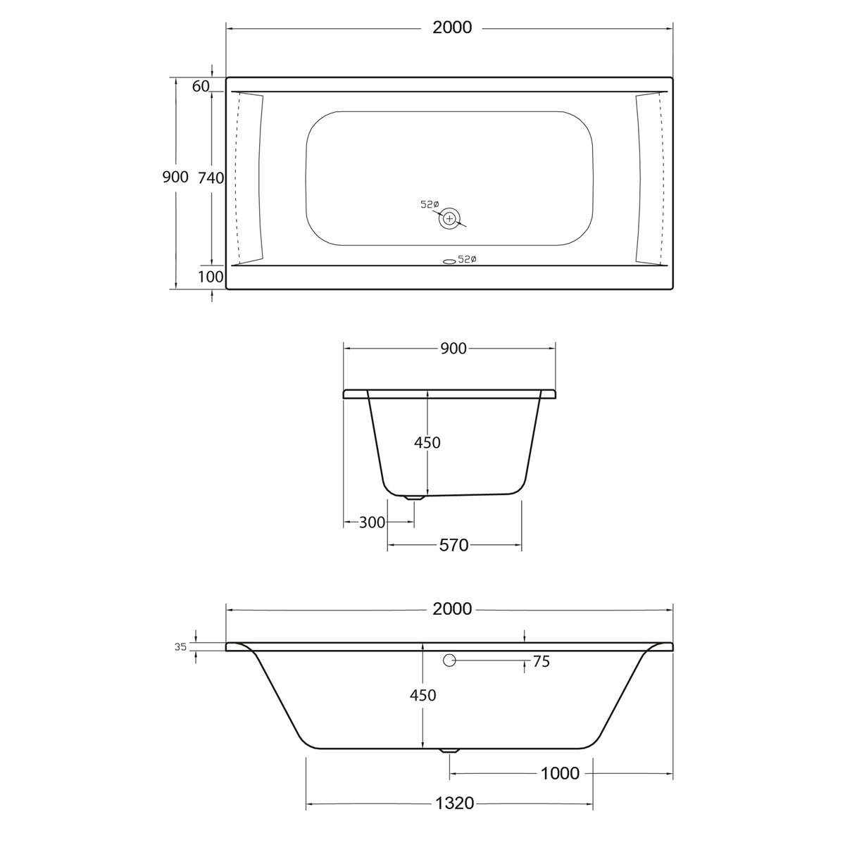 Ottofond Whirlpool-Set Rosa 200 x 90 cm mit WE-Luxus und Farblichtwechsler Bild 2