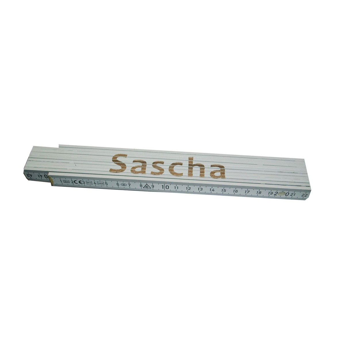Meterstab „Sascha“, 2m, weiß