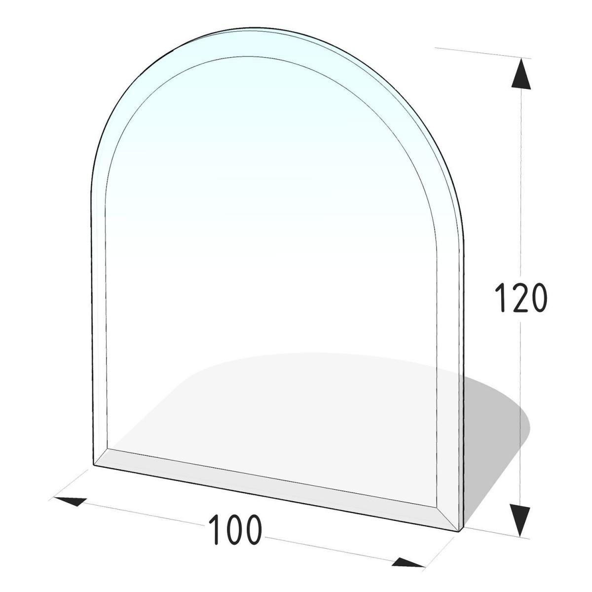 Glasbodenplatte Rundbogen 100 x 120 cm