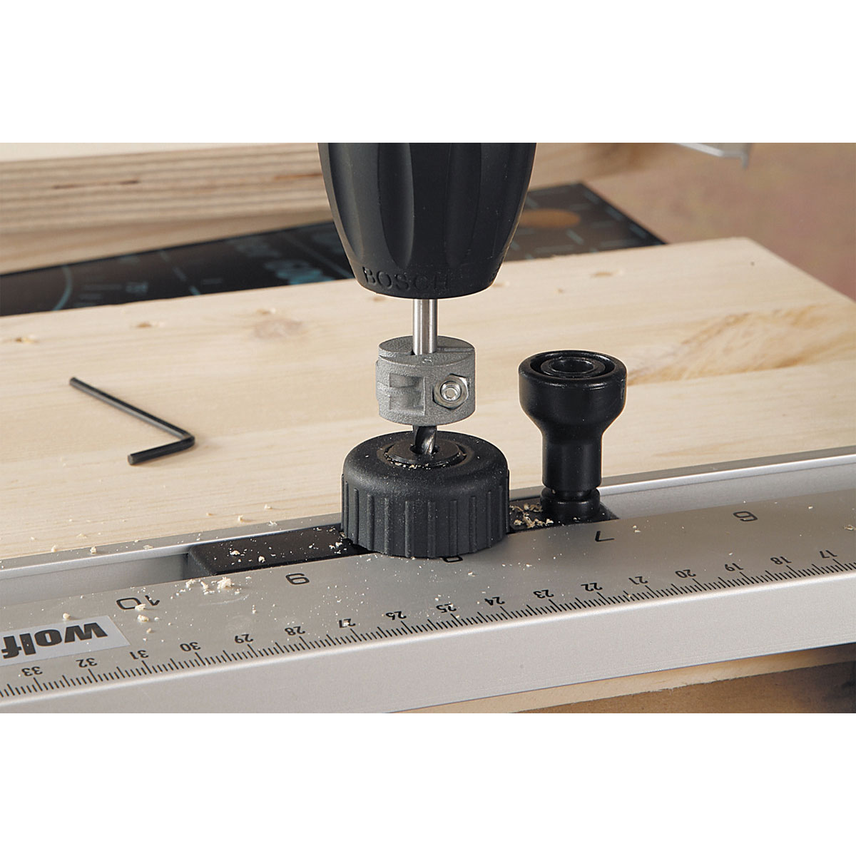 Wolfcraft  Universal-Tiefenstopp-Set 3- teilig  Bild 4