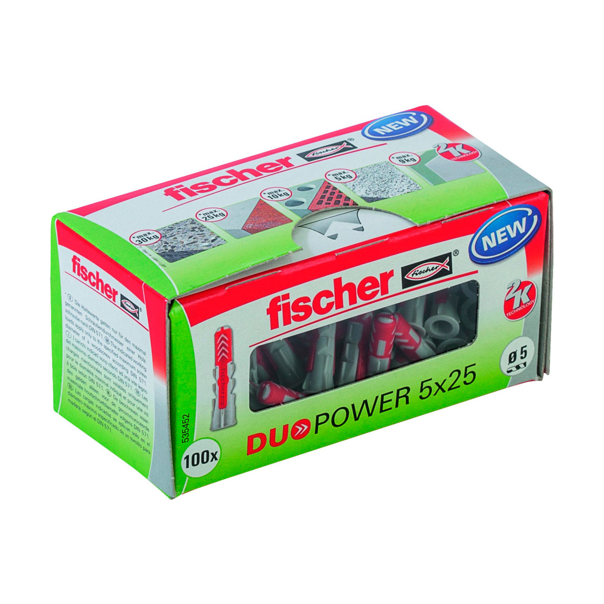 Fischer Dübel DuoPower 5 x 25 mm 100 Stück