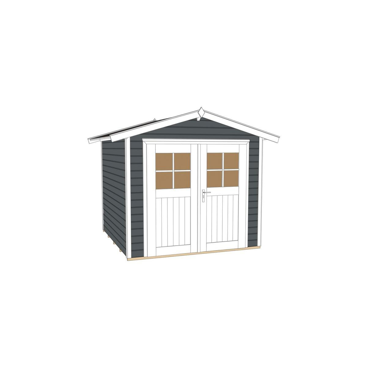 Weka Gartenhaus 224 280 x 259 x 227 cm grau Bild 3