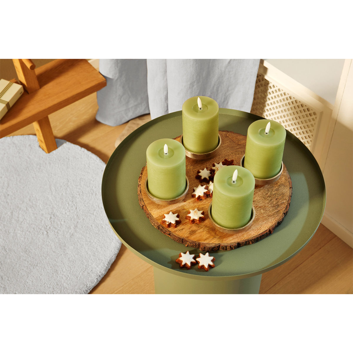 Kerzenhalter Ø x H ca. 32 x 5 cm