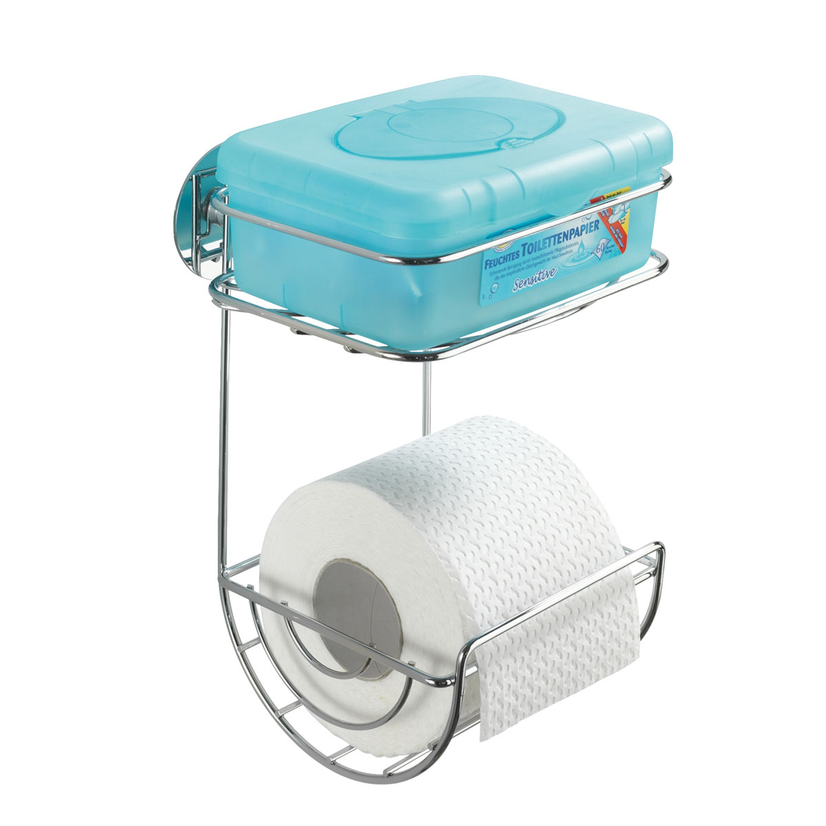 Wenko Turbo-Loc Toilettenpapierhalter mit Ablage