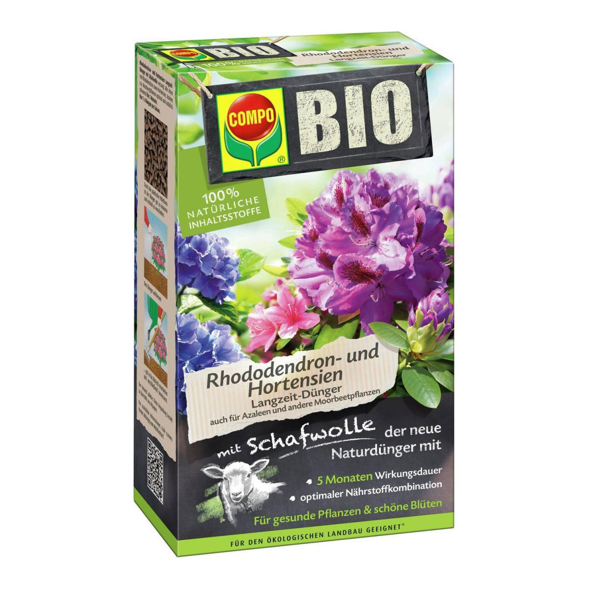 Compo BIO Rhododendron- und Hortensien Langzeit-Dünger mit Schafwolle 2 L Bild 3
