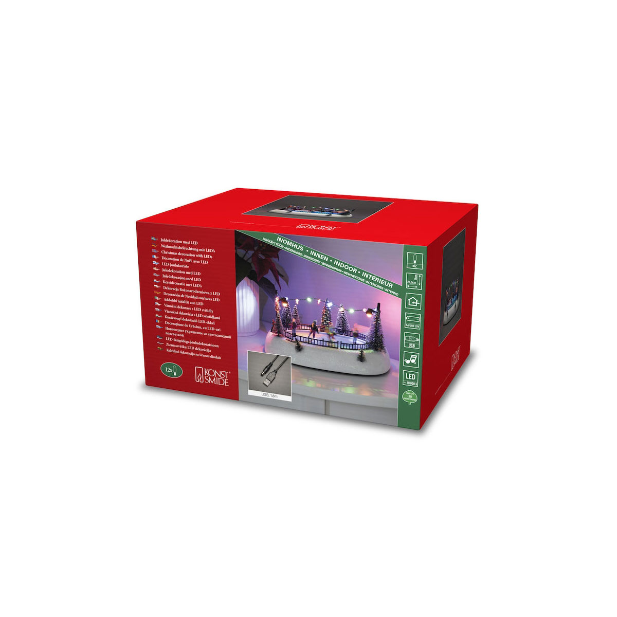 Konstsmide LED Szenerie Eisbahn 12 Dioden Musik 3xAA und USB Bild 4