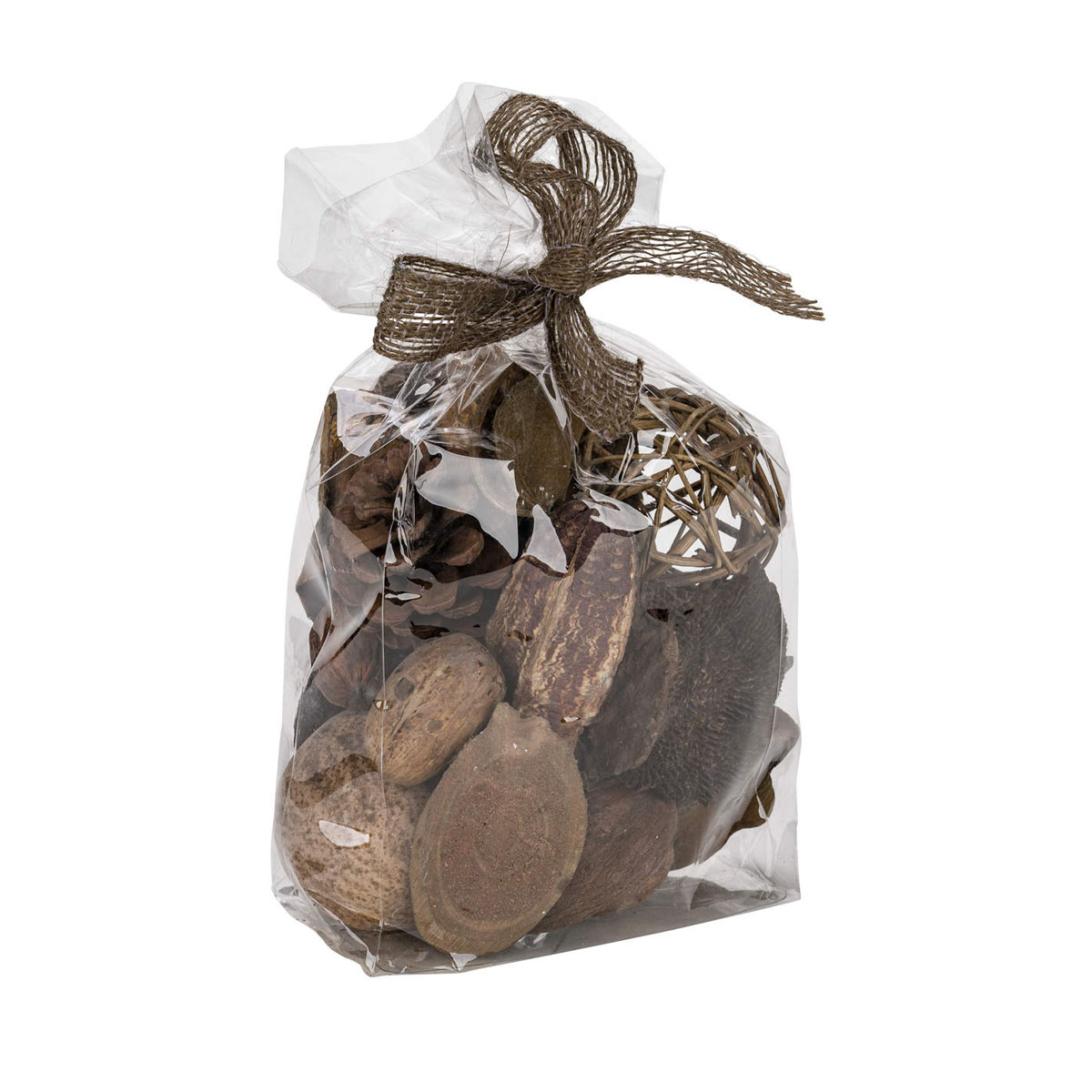 Naturdeko im Beutel 12 x 20 x 7 cm braun