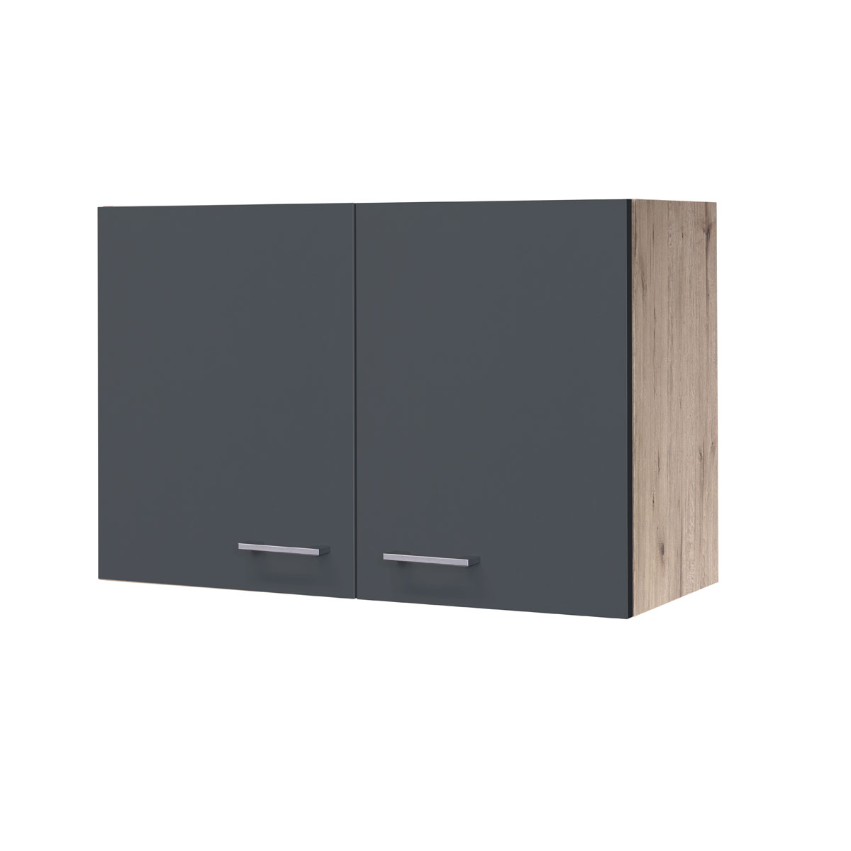 Flex-Well Küchenoberschrank „Tiago“, 80x54,8x32 cm, basaltgrau/San Remo Eiche