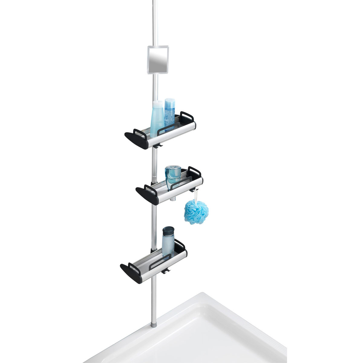 Wenko Teleskop Dusch-Regal Line mit 3 Ablagen Bild 2