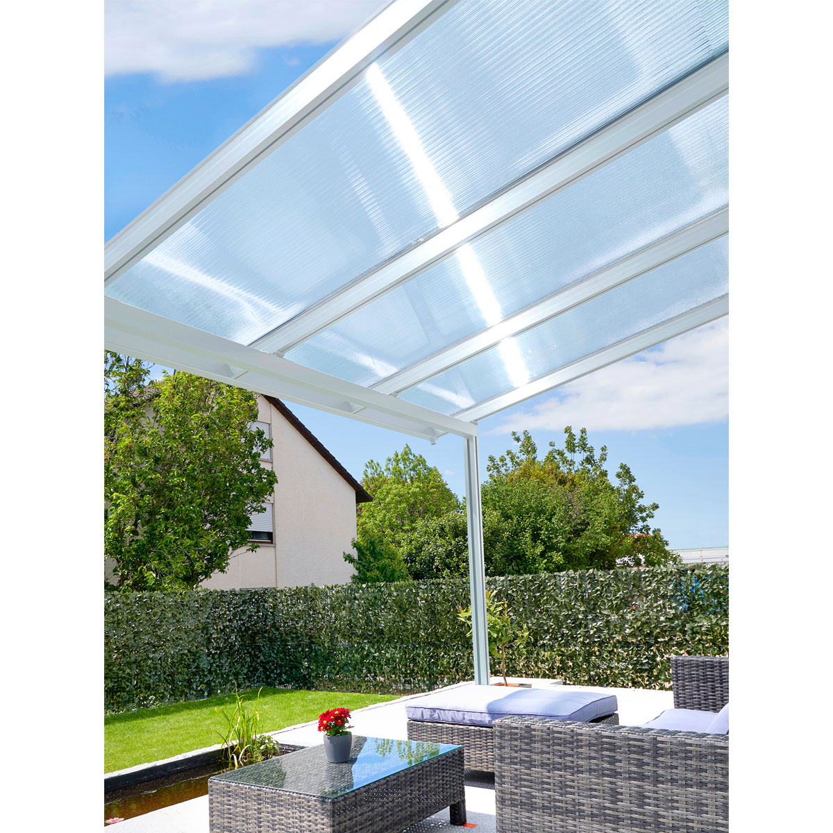 Terrassenüberdachung Pro Weiß Bild 4