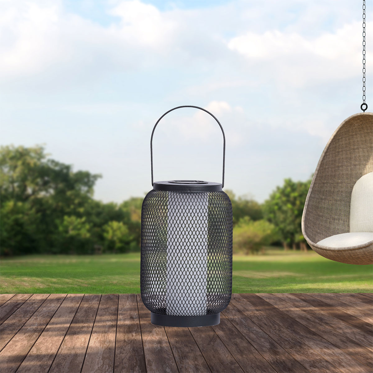 Flector Solar-Laterne Kea inkl Flammeneffekt schwarz Metall