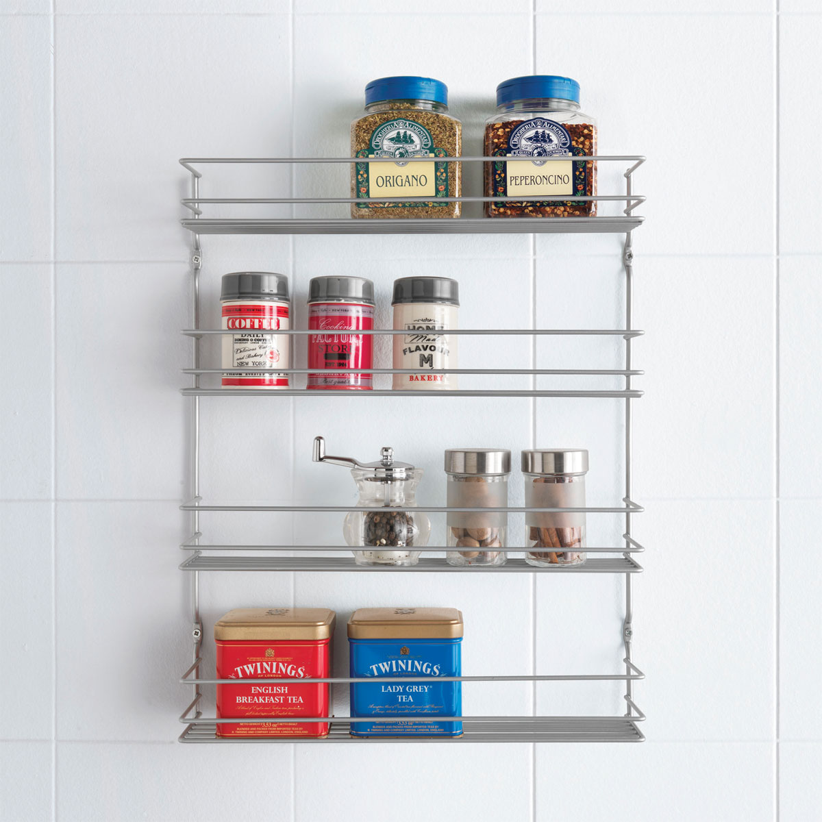 Metaltex Gewürzregal Pepito 36 x 45 x 8 cm silber Bild 1