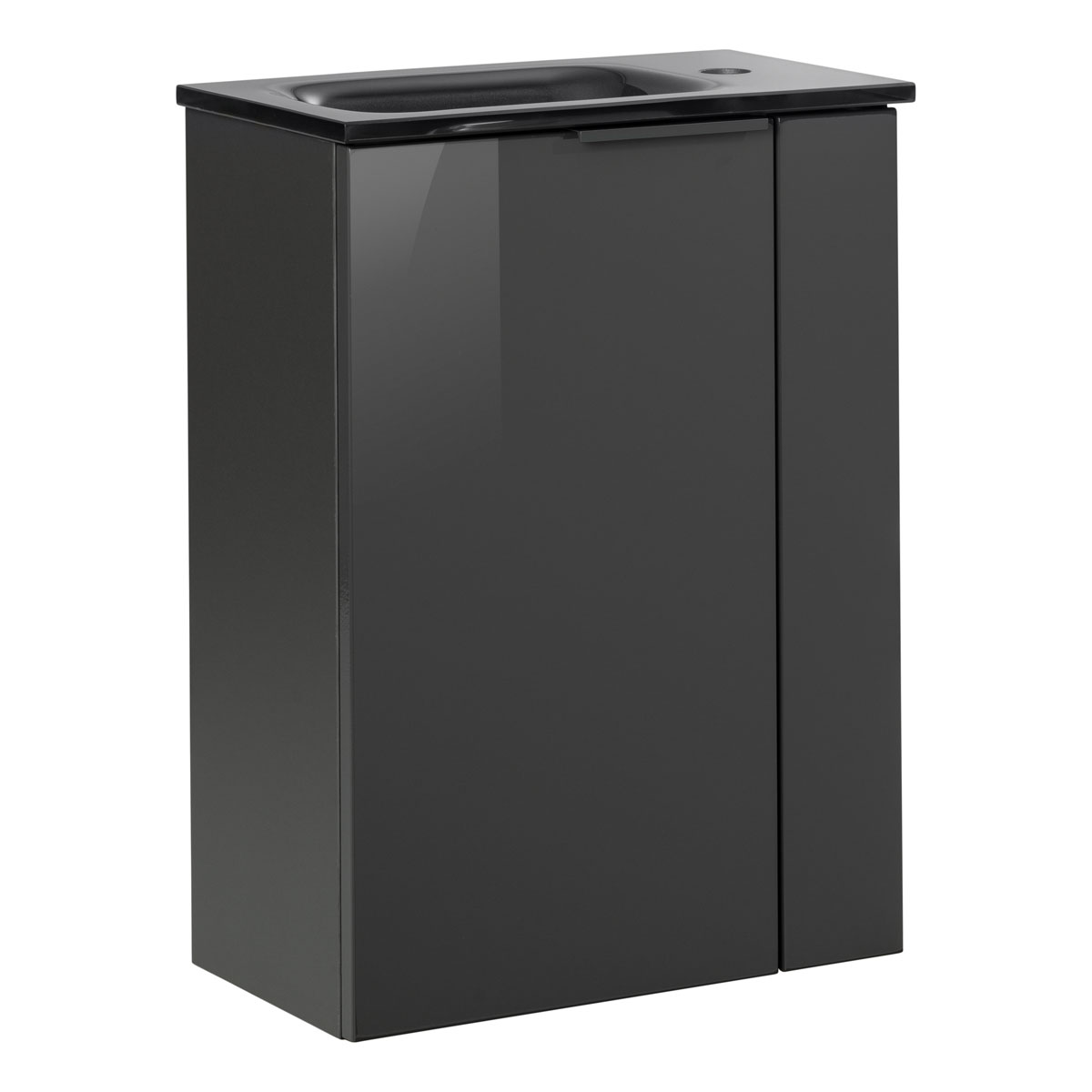 Fackelmann  Gäste-WC Waschtischunterschrank links SBC 440 x 600 x 243 mm anthrazit Bild 2