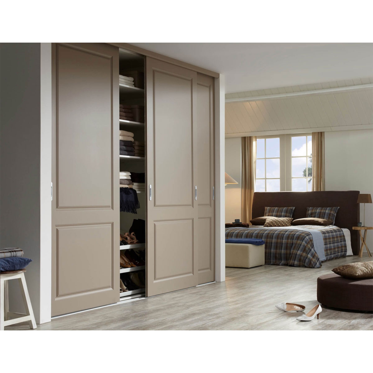 Hibitaro  Rahmenlose Nova Schiebetür auf Maß als Schrank- / Nischentür Bild 2