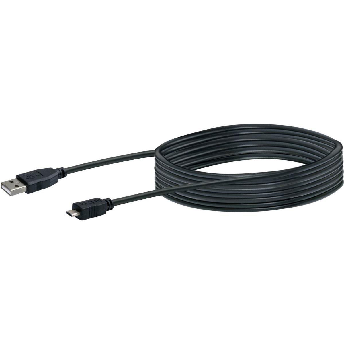 Schwaiger Micro-USB Anschluss- und Ladekabel 1,8 m schwarz Bild 1