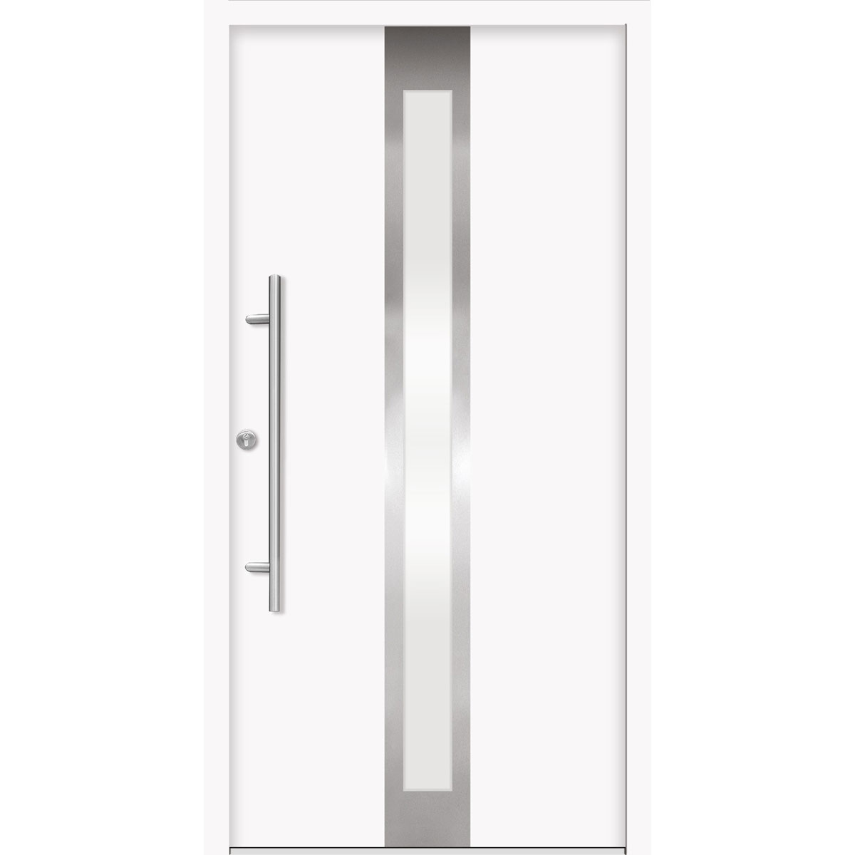 SplenDoor  Premium-Haustür Passivedoor Stockholm energiesparend weiss 100 x 210 cm links