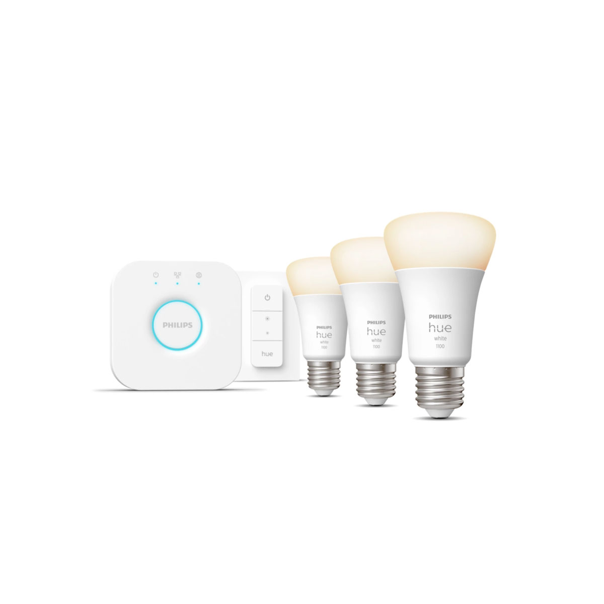 Philips Hue Starter-Set White Ambiance inkl 3 x LED-Lampe E27 und Bridge und Dimmschalter Bild 2
