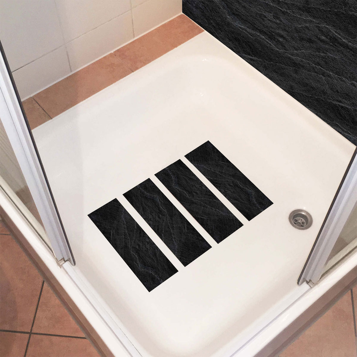 MySpotti Antirutschaufkleber Slate 4er-Set 30 x 10 cm