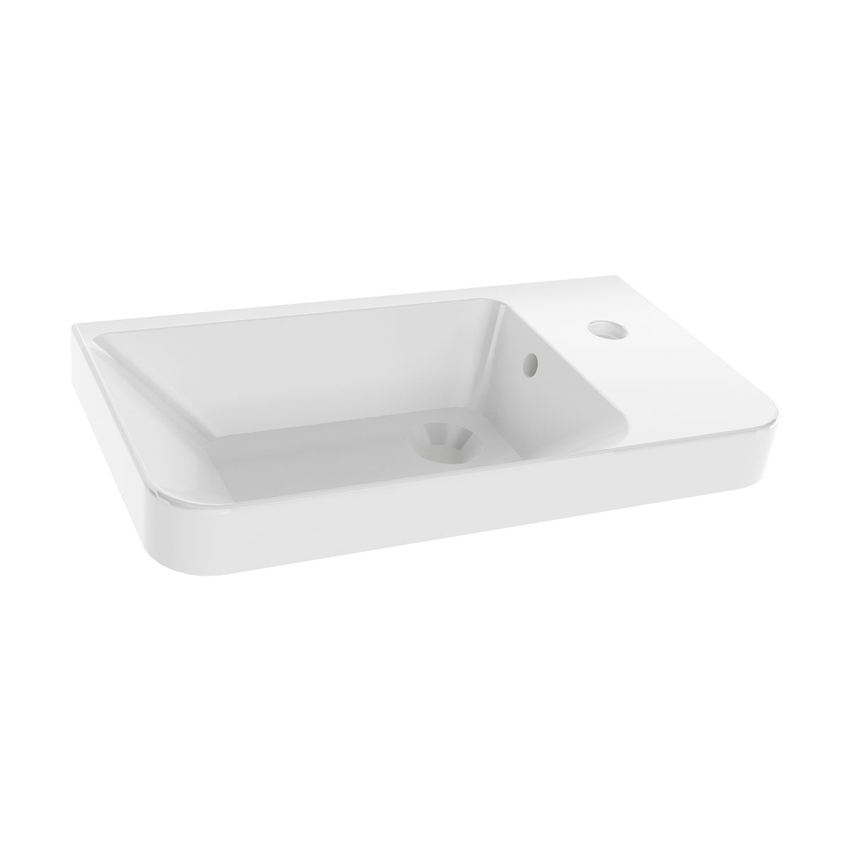 Fackelmann Keramik-Waschtisch 55,5 x 16 x 30 cm weiß