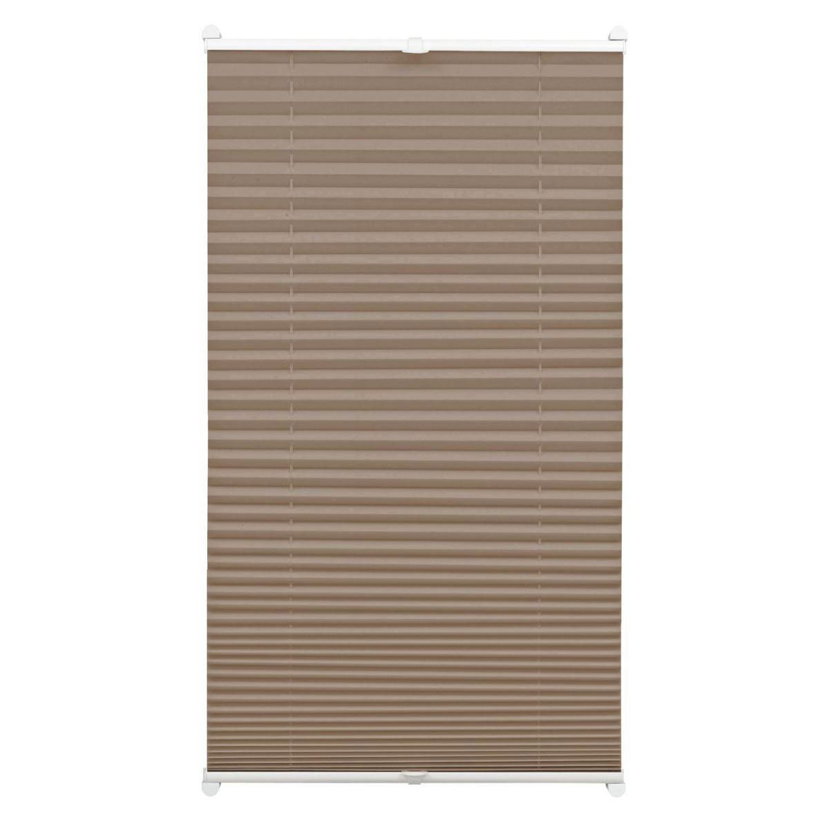 Gardinia Plissee EasyFix mit 2 Bedienschienen 60 x 130 cm taupe