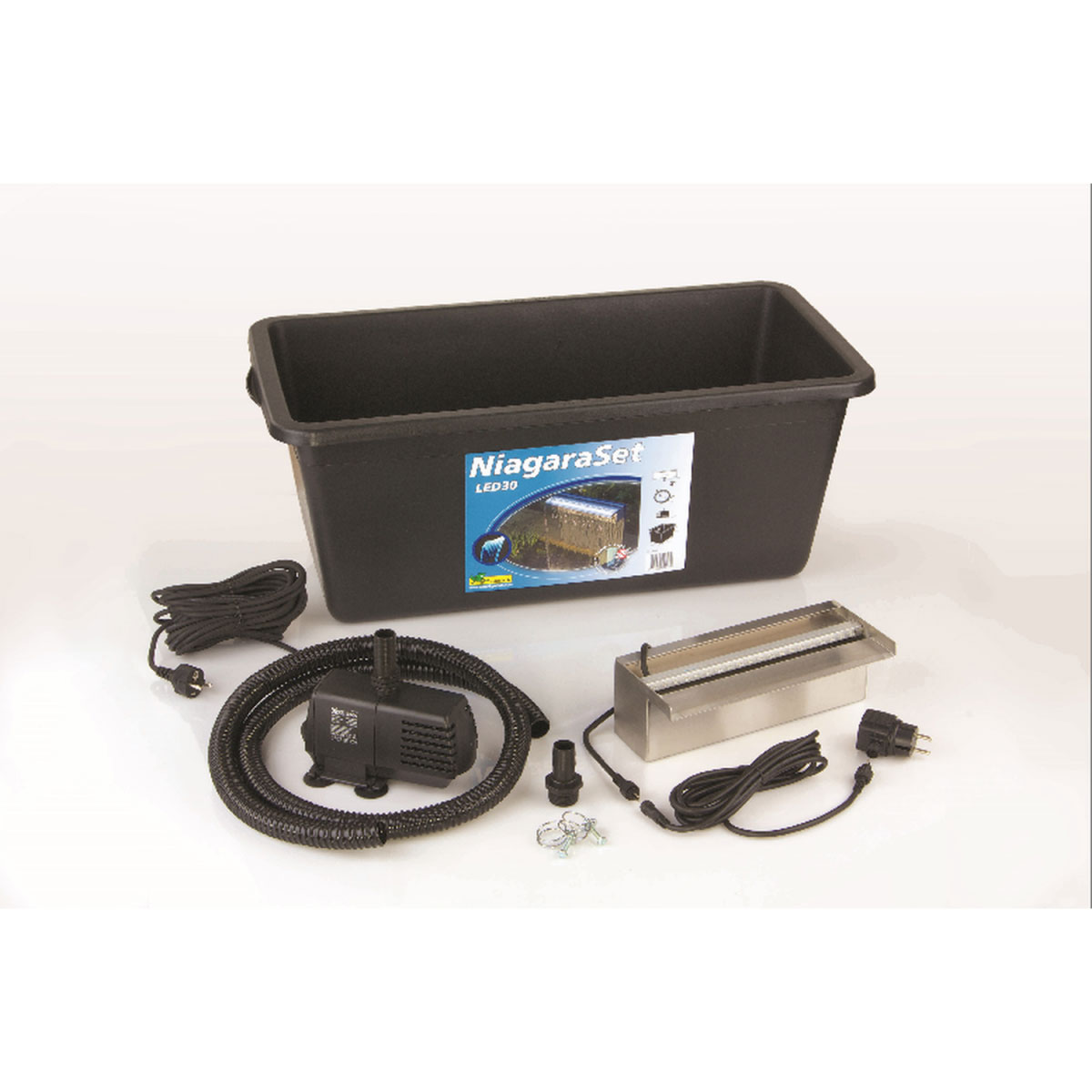 Ubbink Überlauf-Element-Set Niagara inkl Pumpe und LED-Beleuchtung 30 cm