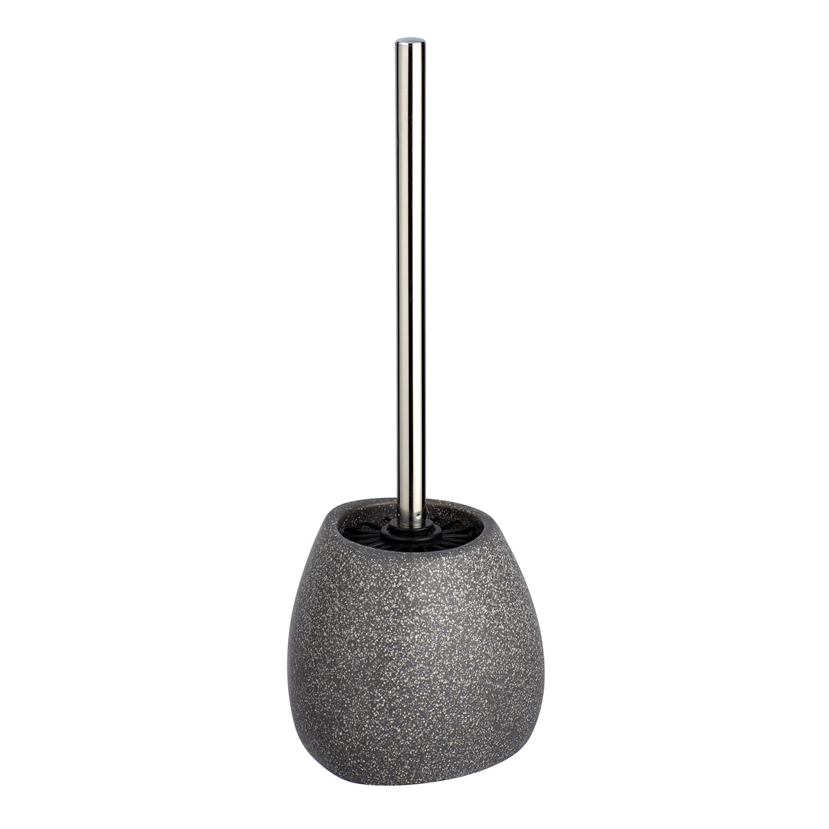 Wenko  WC-Garnitur Pion Grau Keramik WC-Bürstenhalter mit Silikonborsten