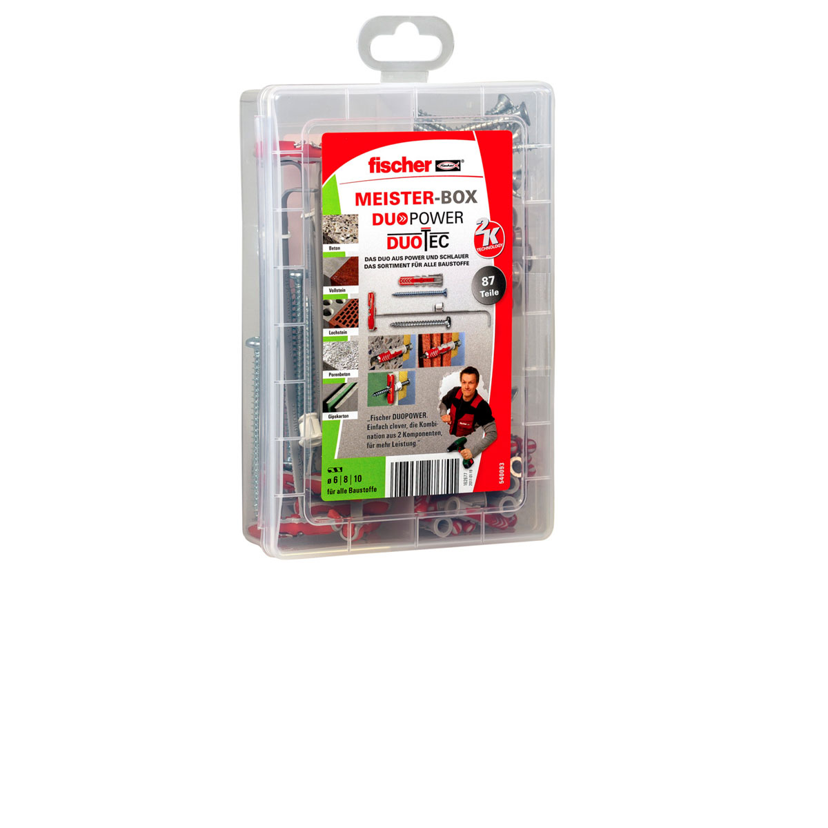 Fischer  Sortimentsbox Duopower-Duotec 87-teilig