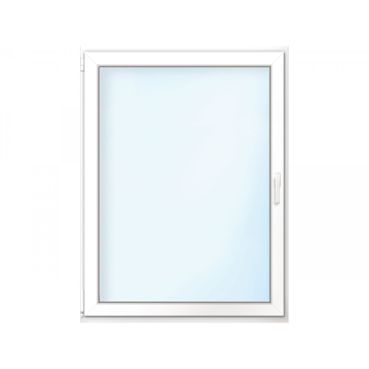 Wärmeschutz-Fenster „76/3“, 90x120 cm, weiß, Anschlag links