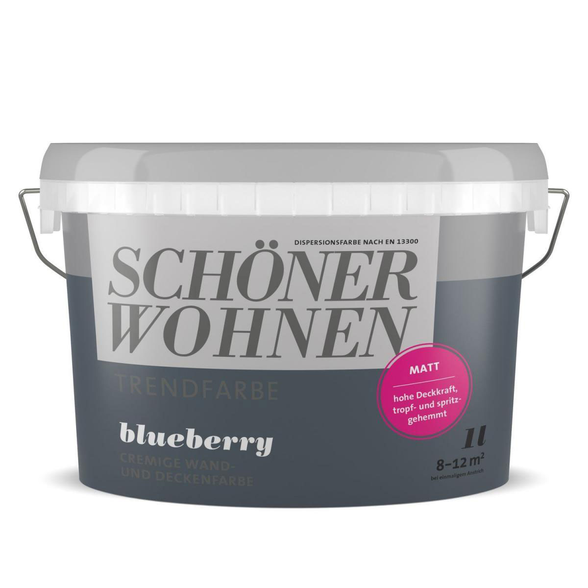 Schöner Wohnen Farbe Trendfarbe Blueberry 1 L