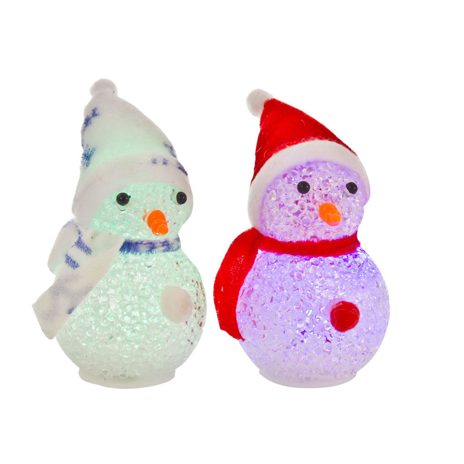 LED-Schneemann 11 cm Farbwechsel