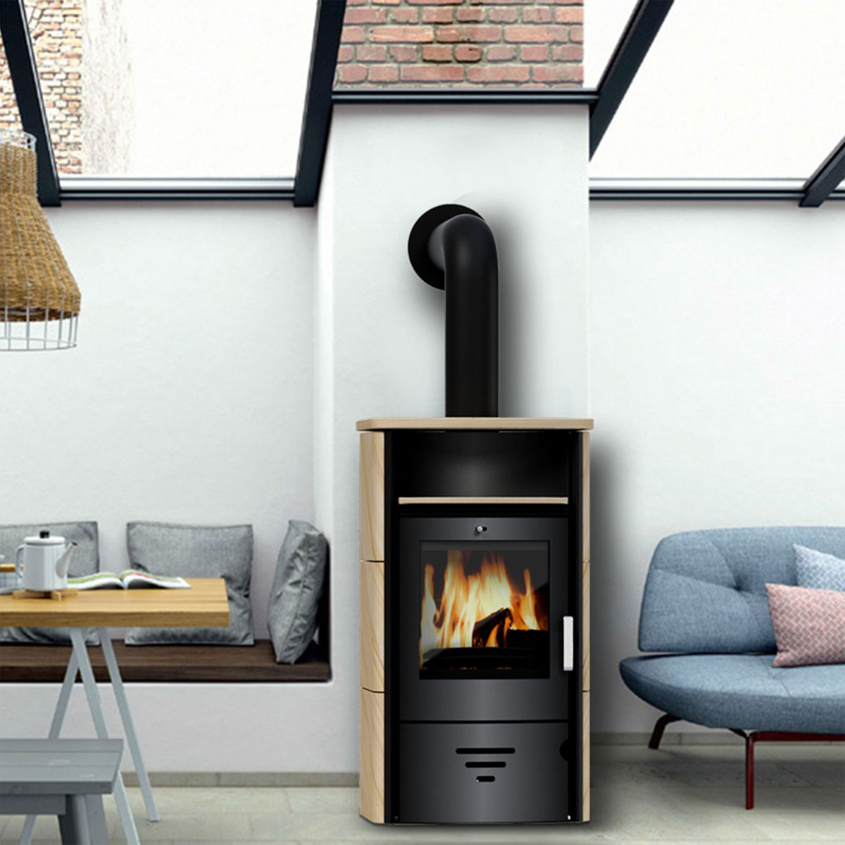 ACCENTE Kaminofen Turin 2.0 Sandstein Bild 4