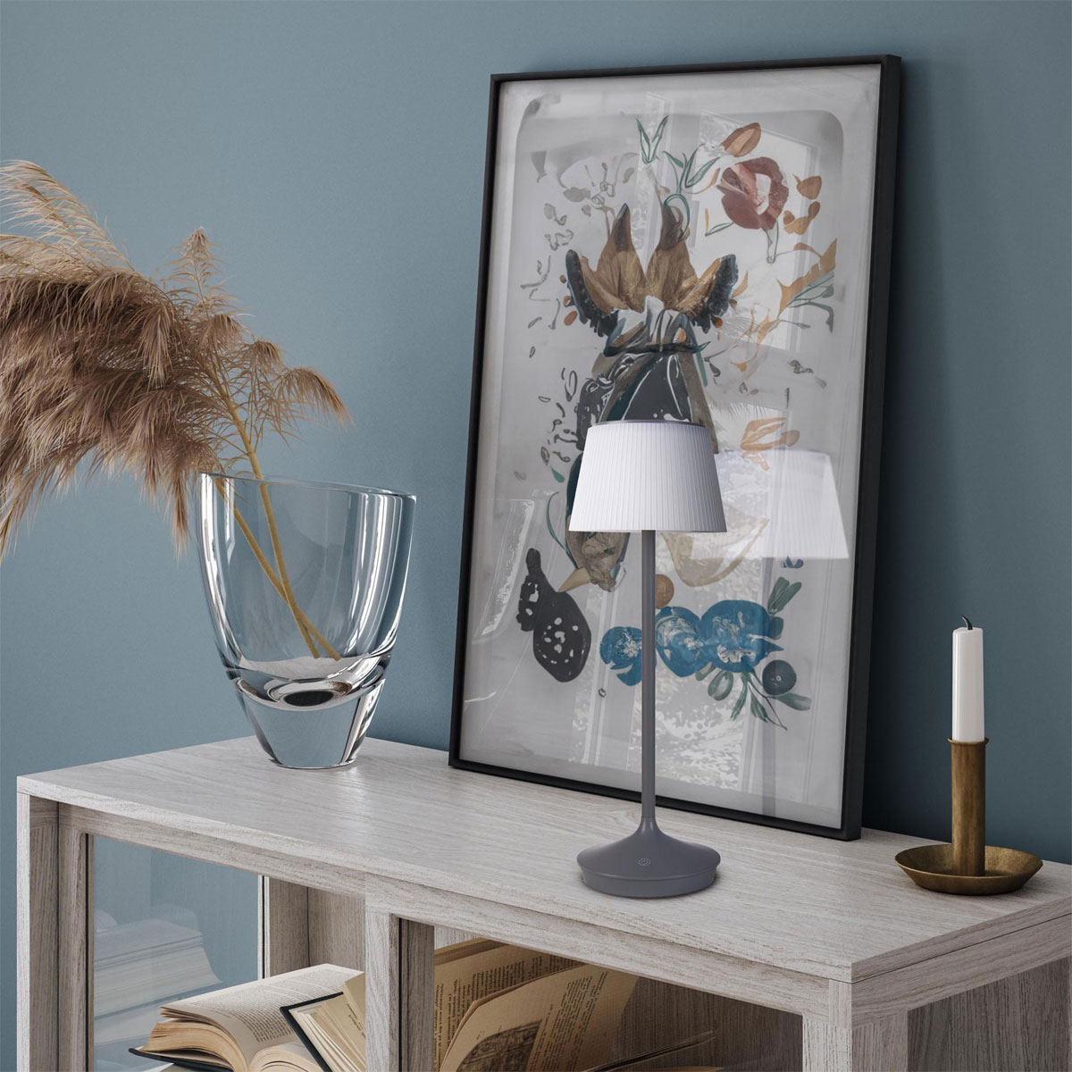 TL Emmi Metall/KS grau LxBxH: 13x13x38cmdimmbar Bild 5