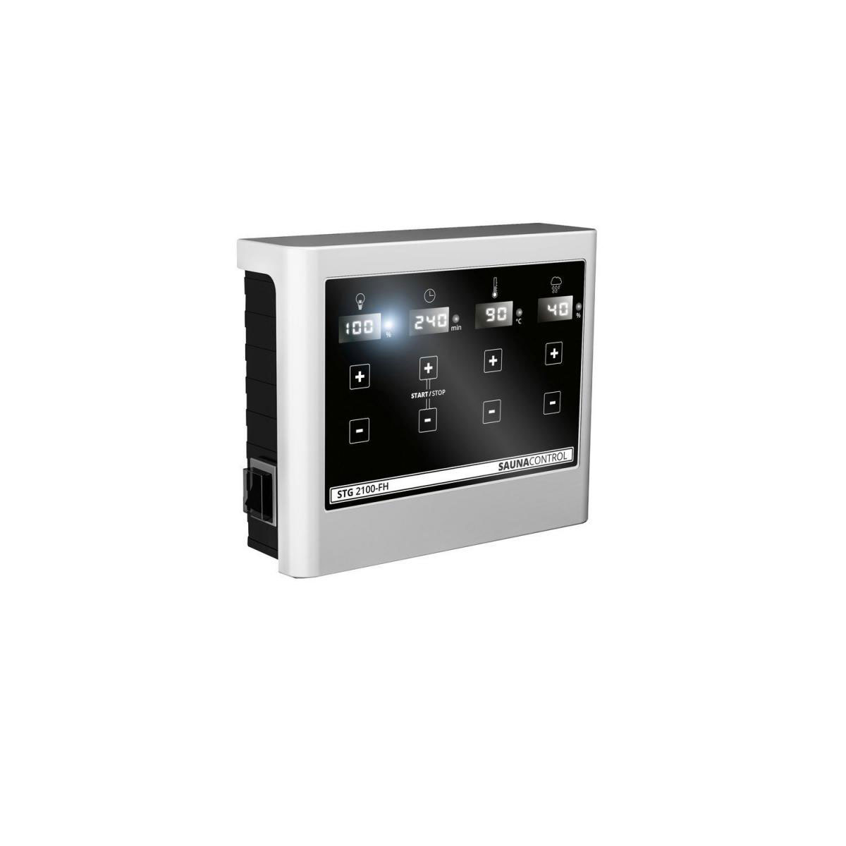 Karibu Sauna Jarin Eckeinstieg 9kW Bio Ofen mit Kranz Klarglas-Tür Bild 6
