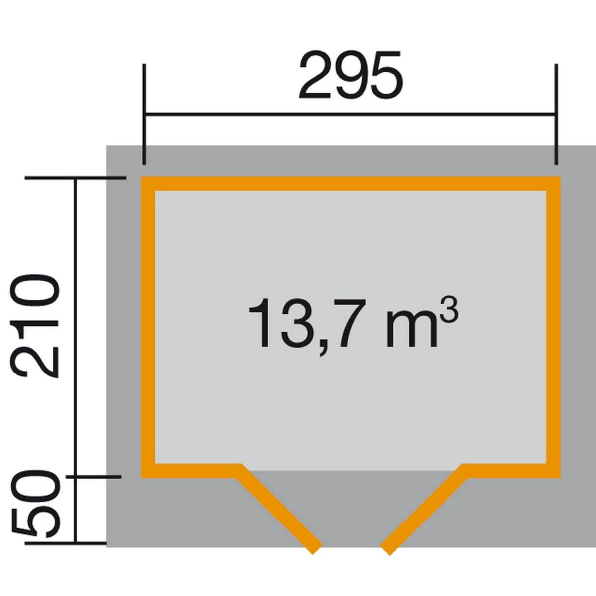 Weka Designhaus 126 356 x 284 x 226 cm grau Bild 2