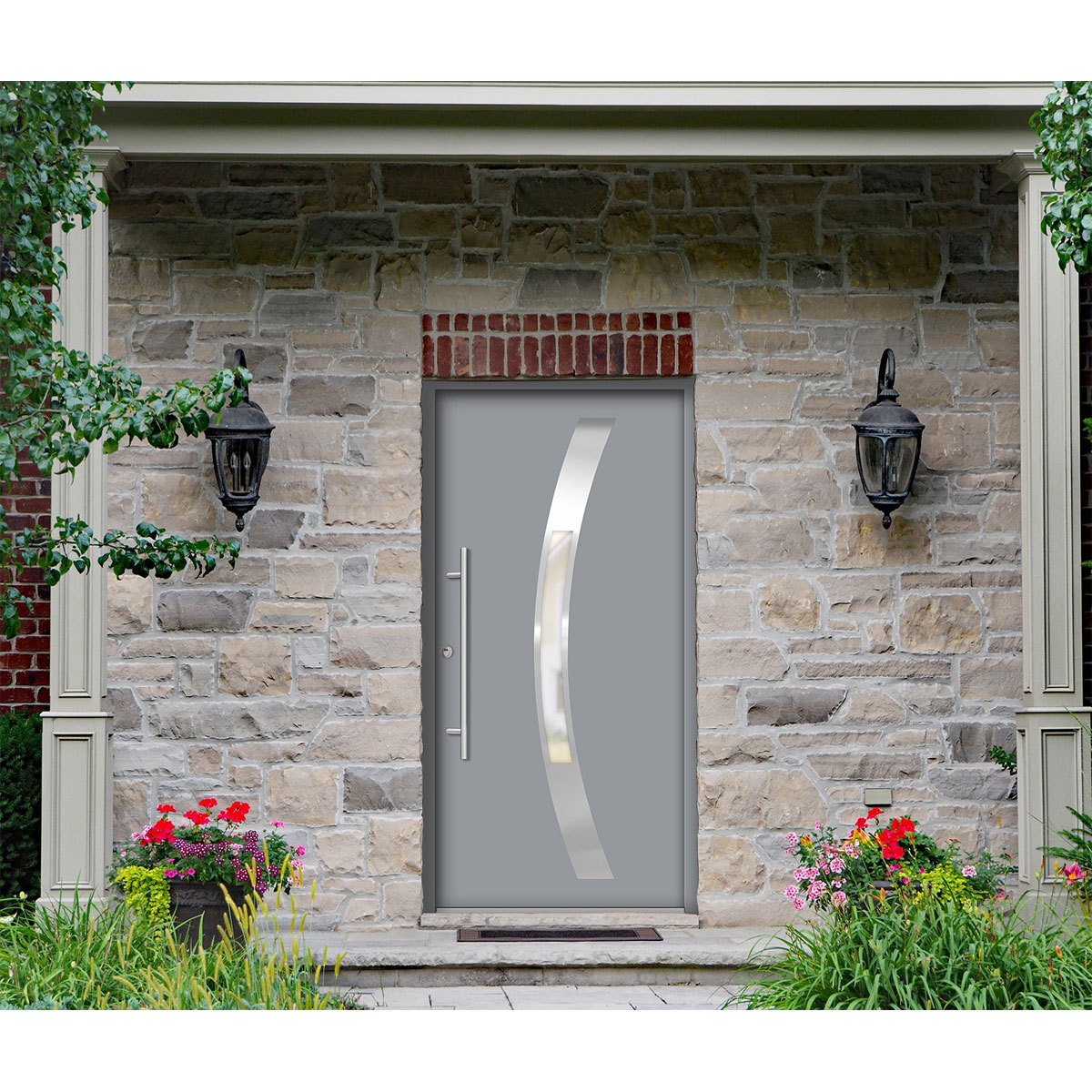 SplenDoor  Premium-Haustür Passivedoor Goeteborg RC2 energiesparend einbruchsicher grau 110 x 210 cm links Bild 2