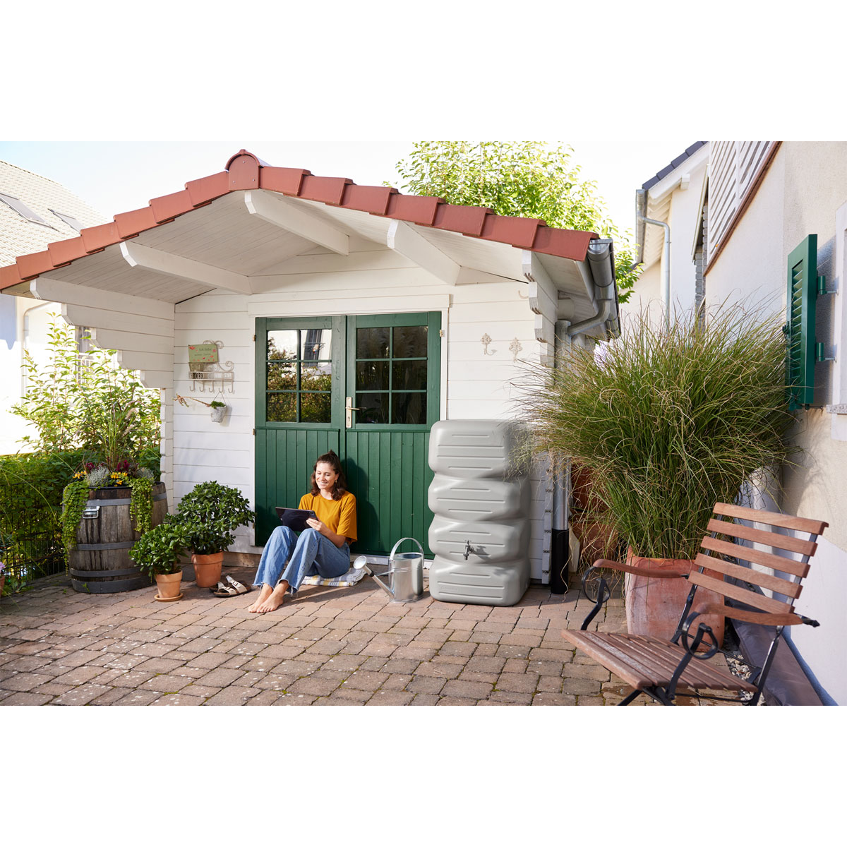 Garantia  Gartentank Cubus 340 Liter betongrau Bild 5