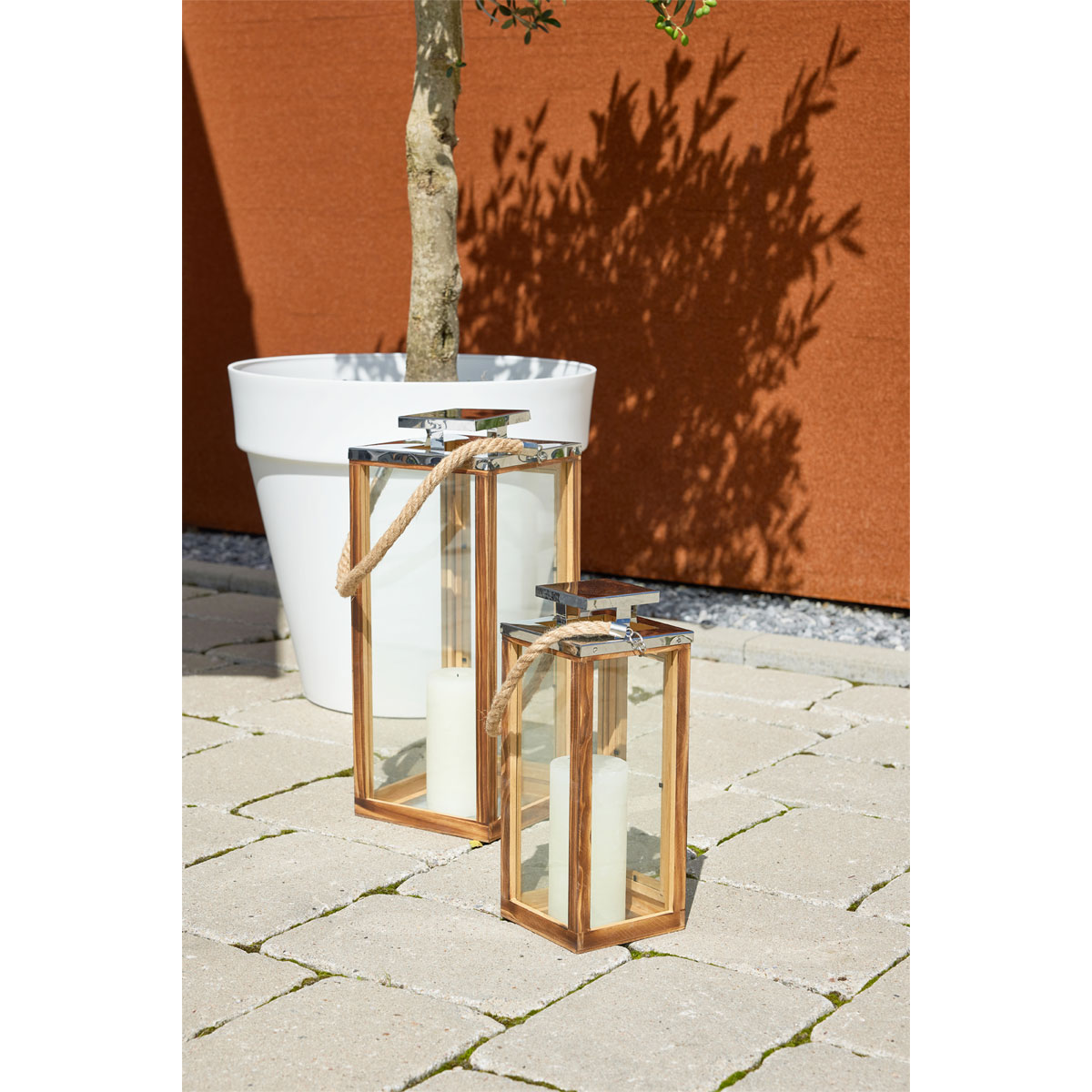 Laterne Nature 12,5 x 12,5 x 31 cm Bild 3