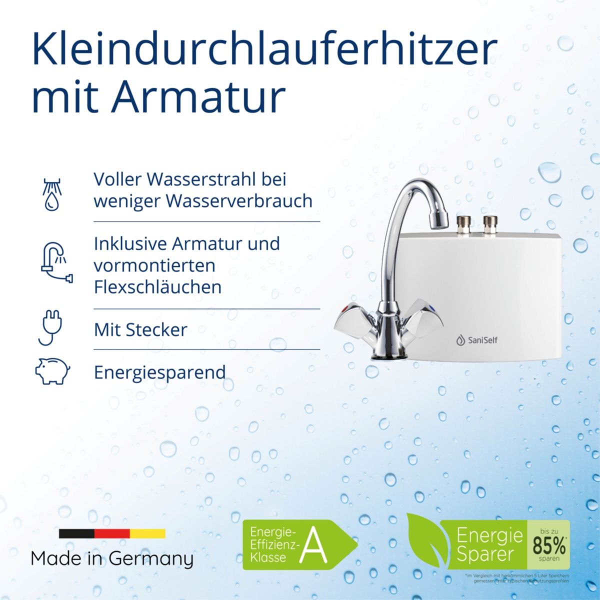 Kleindurchlauferhitzer KDU saniself 3,5kW 230 V Bild 3