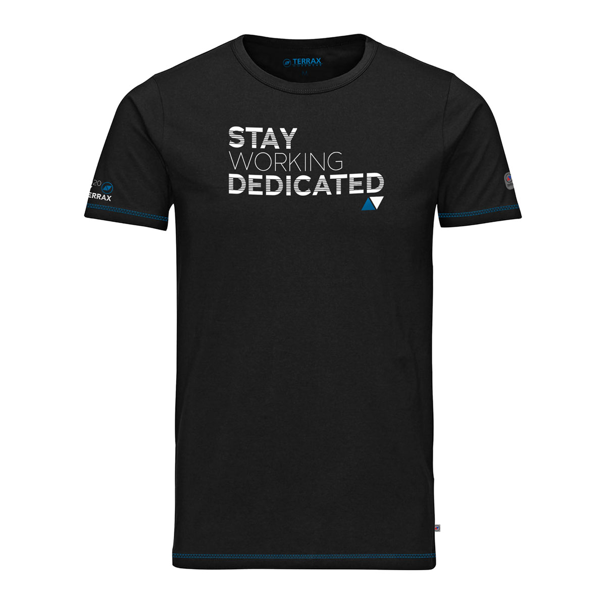 Terrax Workwear T-Shirt schwarz-azur Größe L