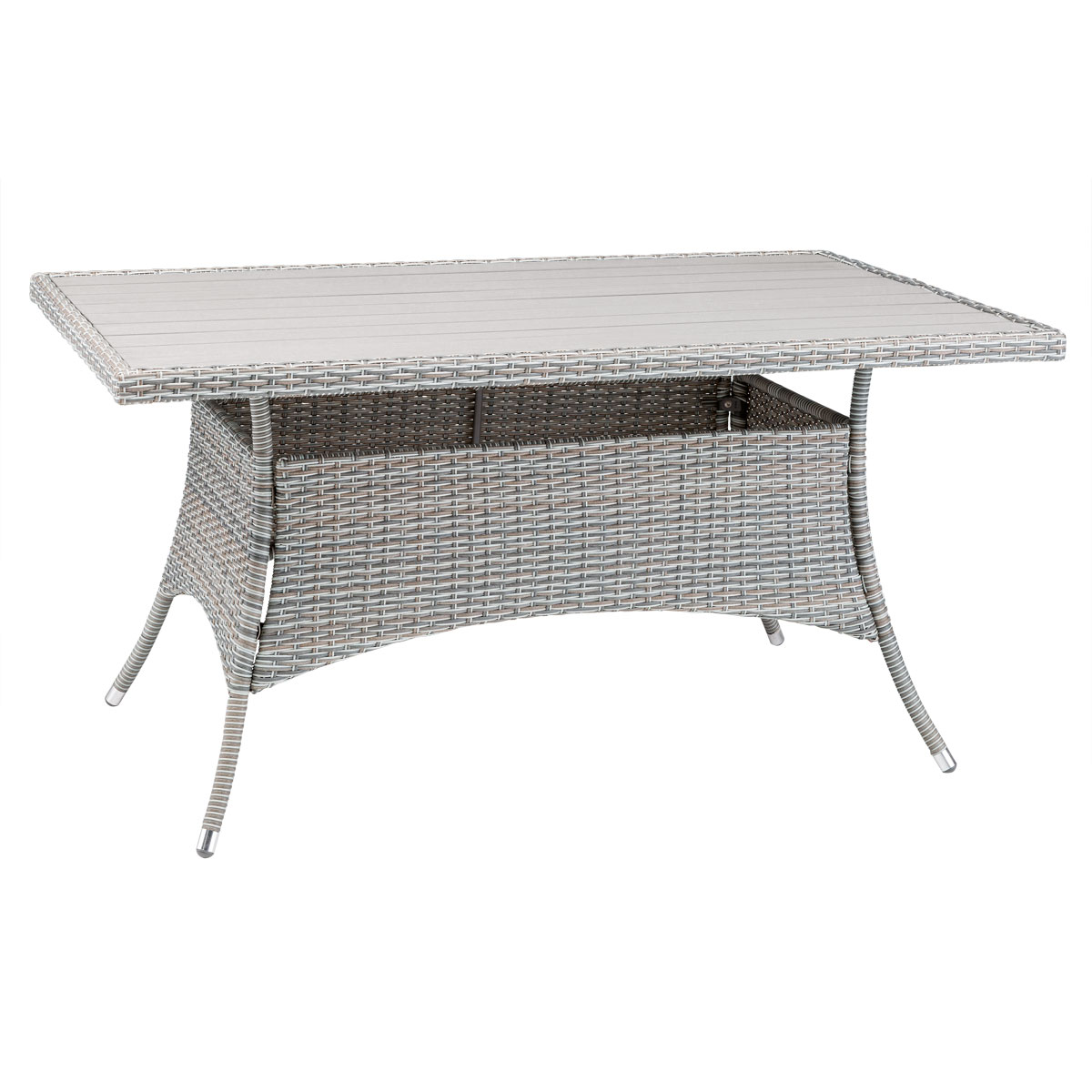 Haveson Gartentisch Milano grau-meliert 150 x 75 x 90 cm Bild 1
