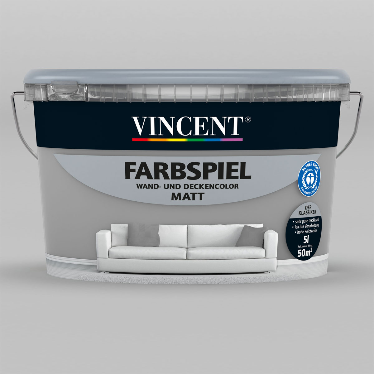 Vincent Farbspiel Beton matt 5 L Vincent Farbspiel Beton matt 5 L