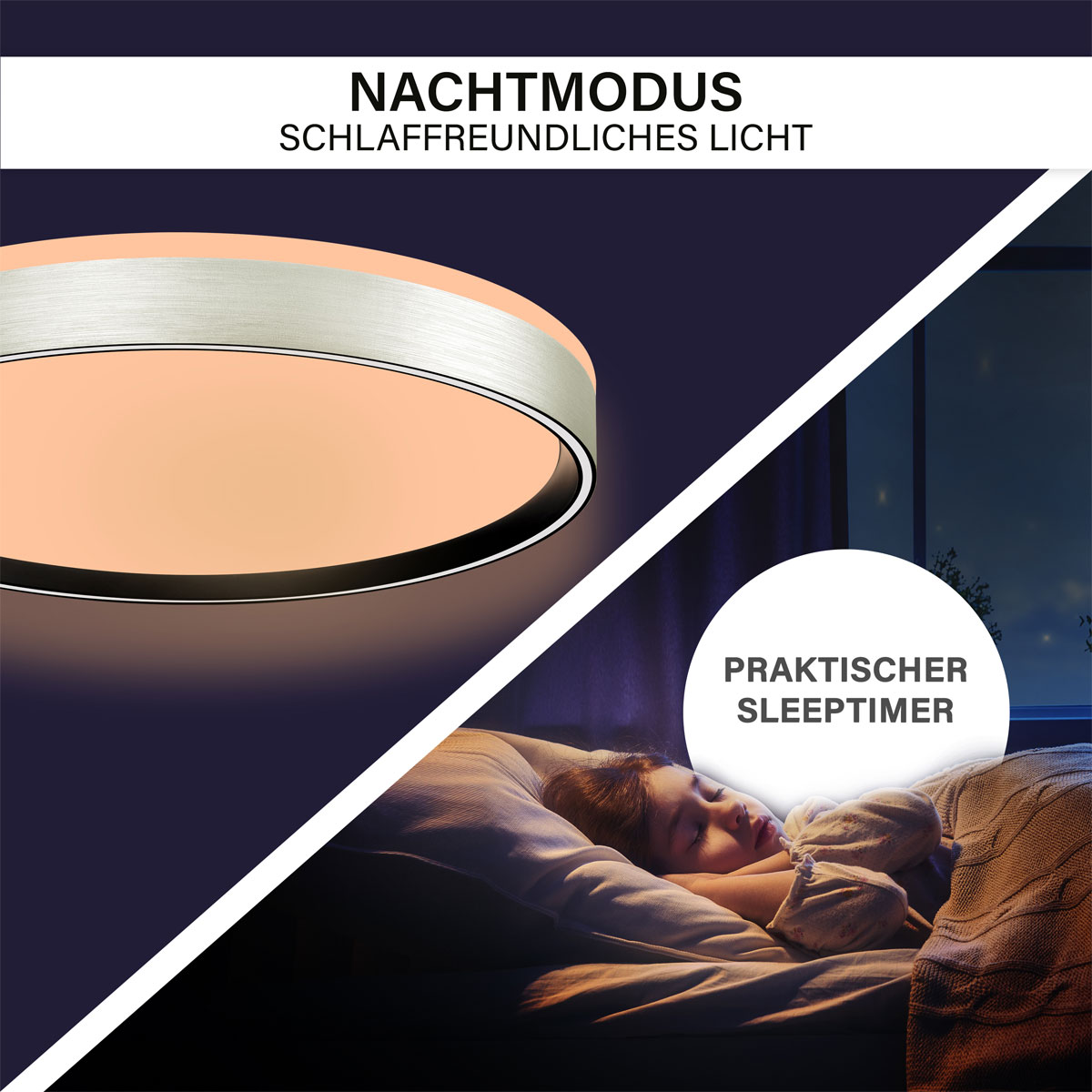 Decken-Wandleuchte SHINING PLUTO LED ALU 1800K 24W Bild 11