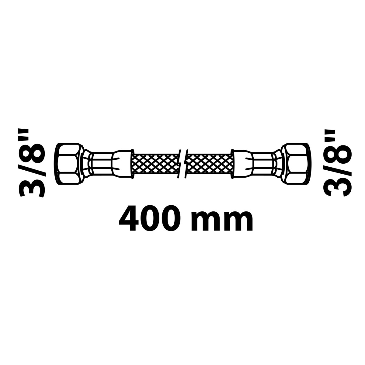 Kirchhoff Flex-Anschlussschlauch 40 cm 3/8"IG x 3/8"IG Bild 2