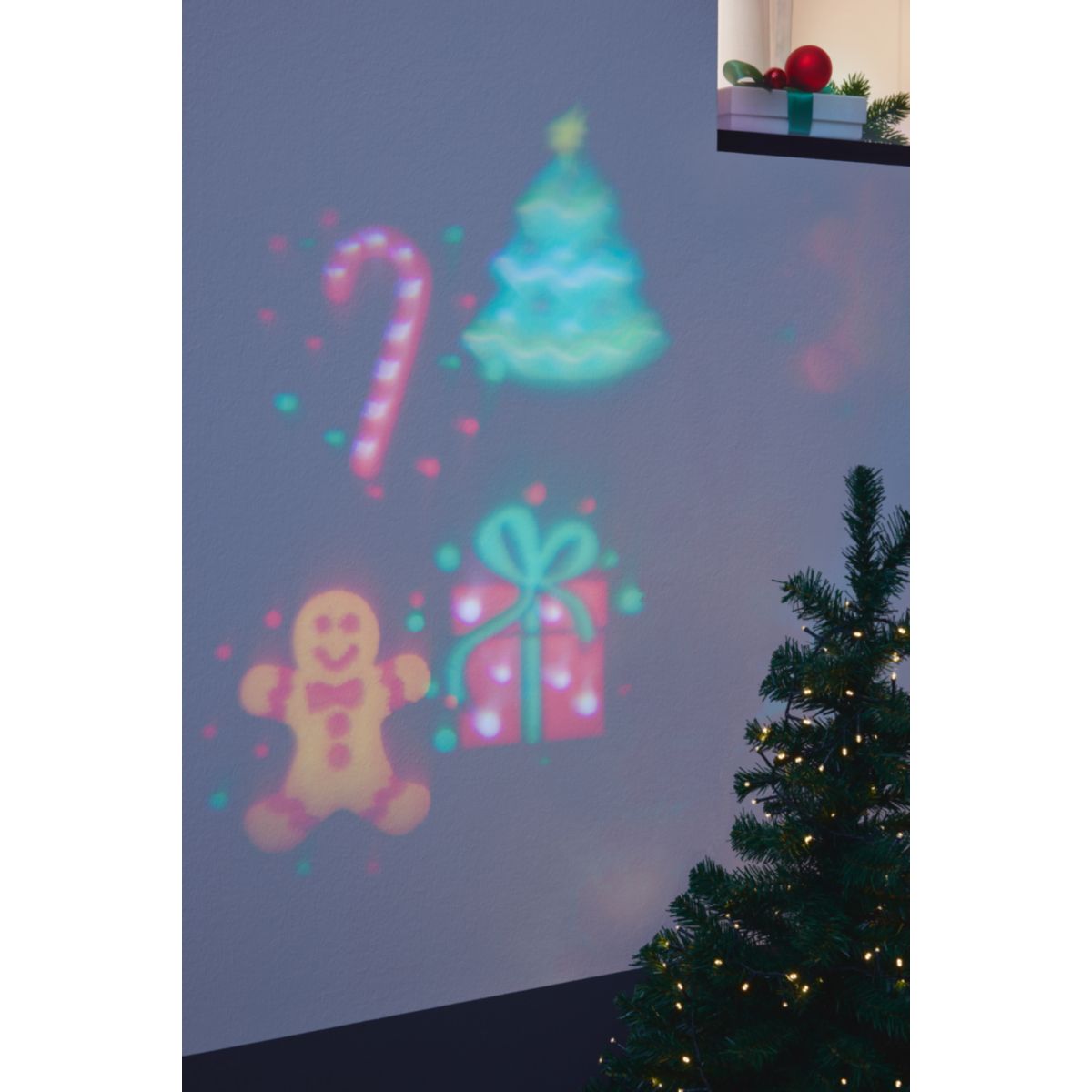 Ambientis LED-Wandprojektor mit austauschbaren Motivplatten Bild 4