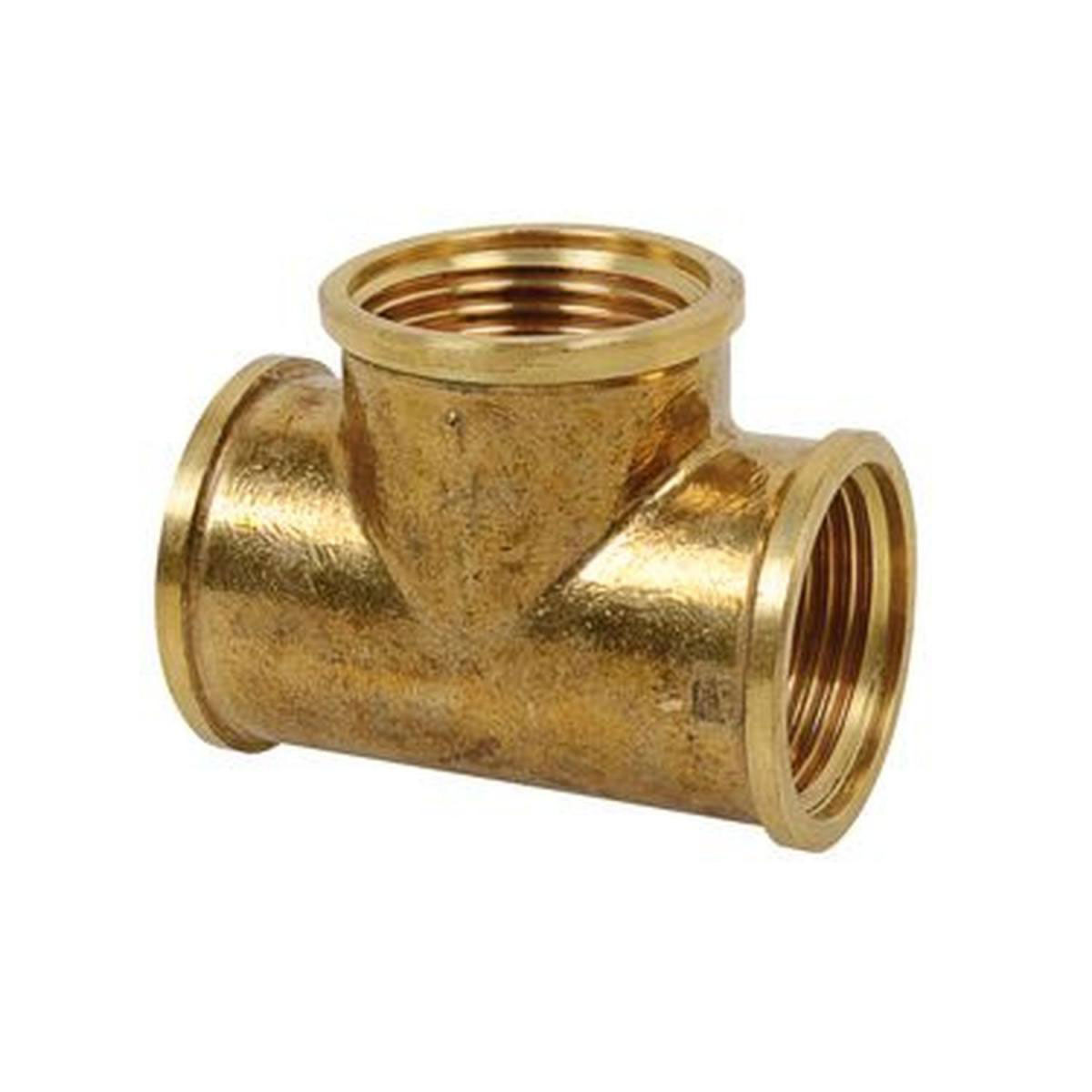 Kirchhoff T-Stück ½ IG Messing blank