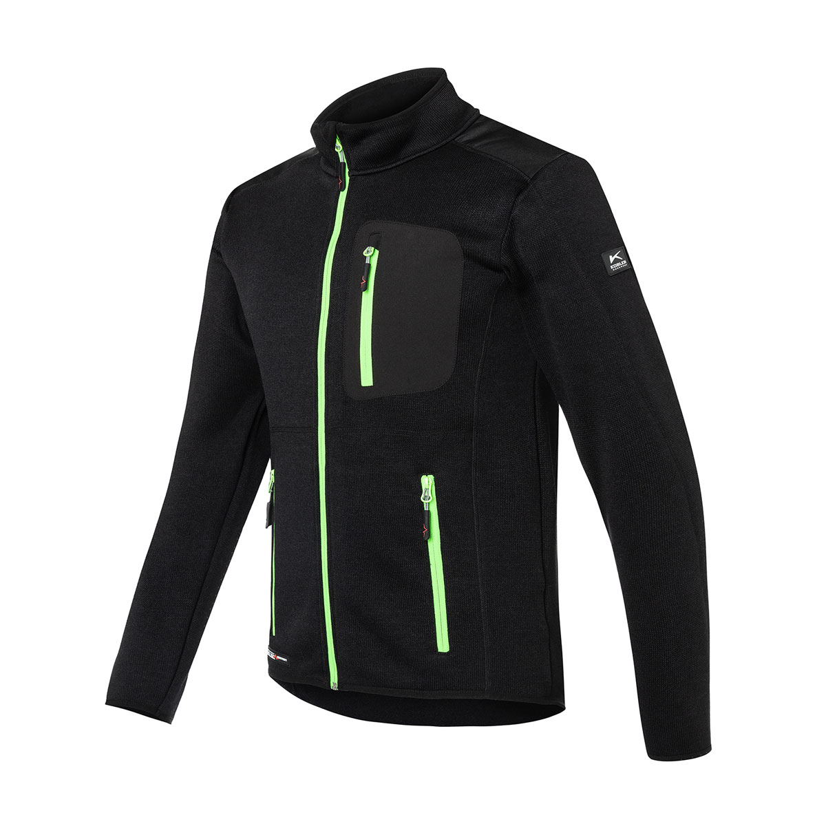 Kübler  Strickjacke PULSE DAILY schwarz/neongrün Größe XXL Bild 3