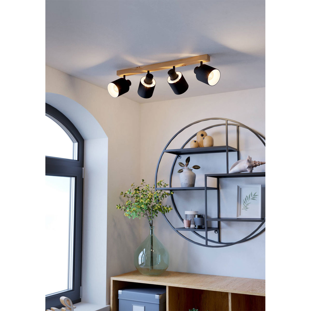 Eglo  LED Deckenspot Batallas 4-flammig schwarz Bild 5