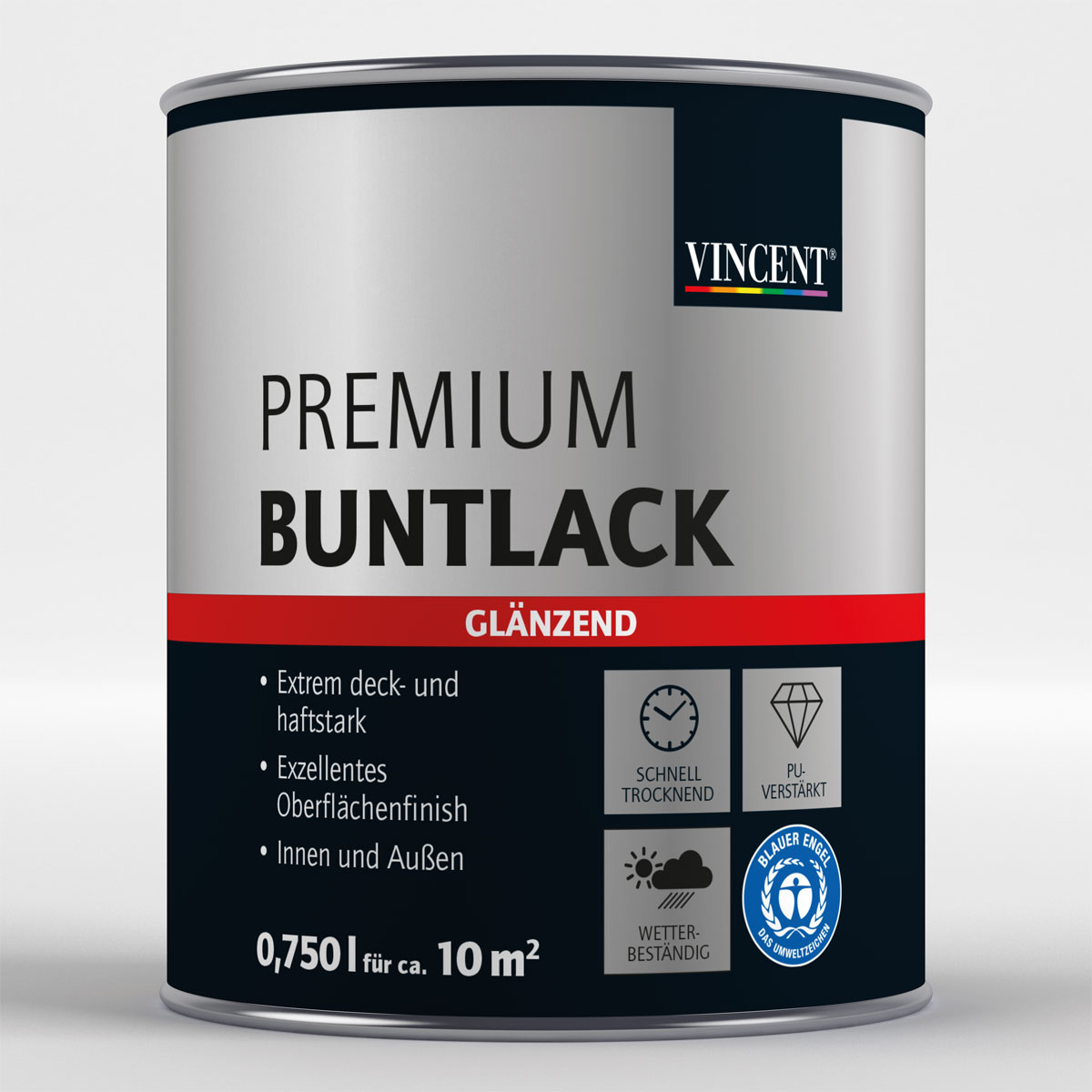 Vincent Premium Buntlack RAL 1015 Hellelfenbein glänzend 750 ml