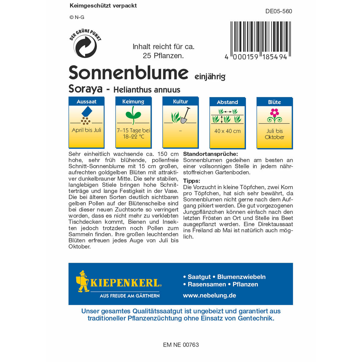 Kiepenkerl Sonnenblume Soraya Bild 2